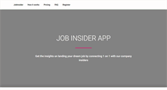 Desktop Screenshot of jobinsiderapp.com