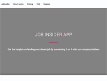 Tablet Screenshot of jobinsiderapp.com